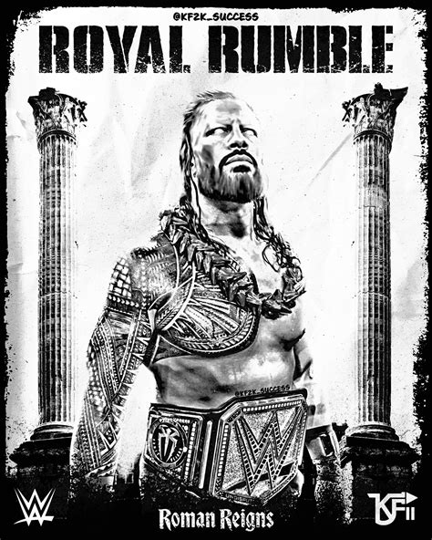 Roman Reigns Royal Rumble 2024 Poster :: Behance