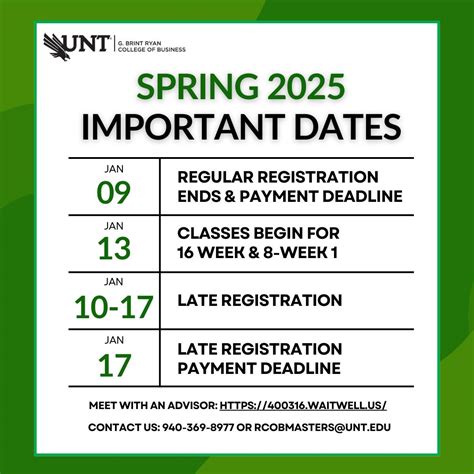 📅 Mark your calendars!... - UNT RCoB Graduate Programs Office