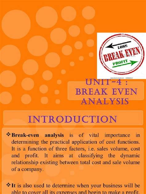 Image result for Tutorial Break-Even Analysis