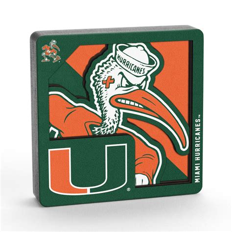 Miami Hurricanes New Logo Miami Hurricanes 11'' X 19'' Heritage