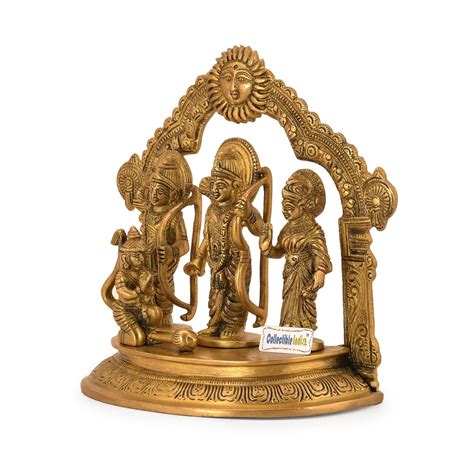 Buy Collectible India Brass Antique Ram Darbar Statue God Ram Sita ...