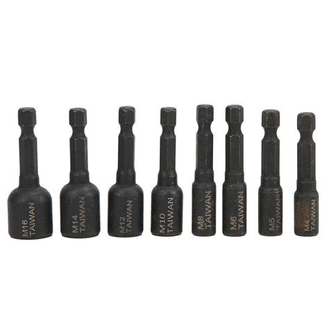 8Pcs Tap Socket, M4, M5, M6, M8, M10, M12, M14, M16 High Hardness Alloy ...