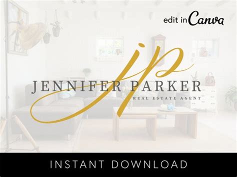 Editable Logo Design Canva Logo Template Real Estate Logo - Etsy India