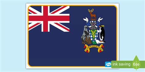 South Georgia and the South Sandwich Islands Flag Poster