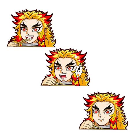 Rengoku mini 3D sticker – Otakukulture