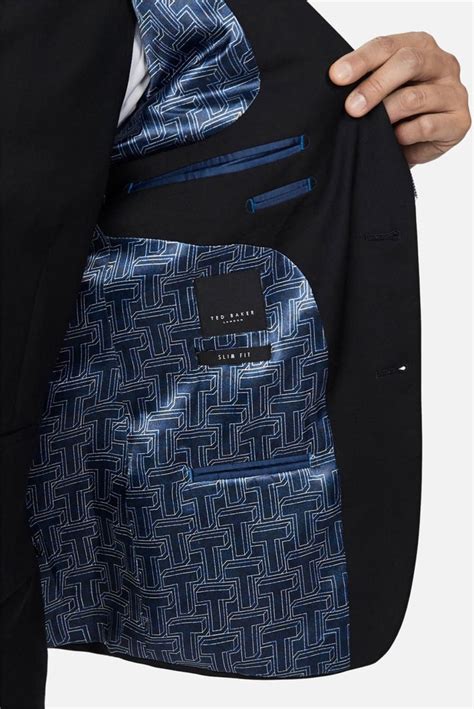 Ted Baker | Ted Baker Panama Men's Black Slim Fit Jacket - MENSWEARR ...