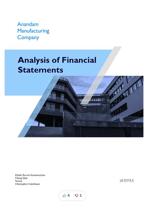 Anandam-group-project compress - Analysis of Financial Statements ...