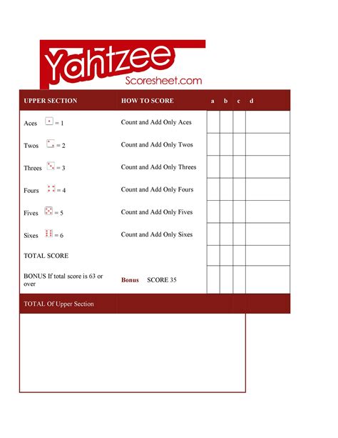 28 Printable Yahtzee Score Sheets & Cards (101% FREE) ᐅ TemplateLab