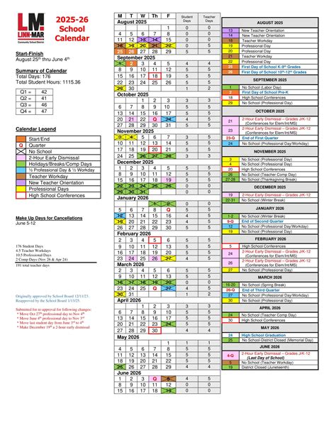 Linn-Mar Community School District 25-26 Calendar Revised [pdf] - EduCounty