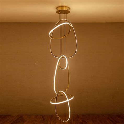 Orbital Double Height LED Chandelier for Homes | Light & Living