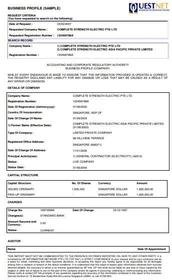 Image result for Business Profile Example