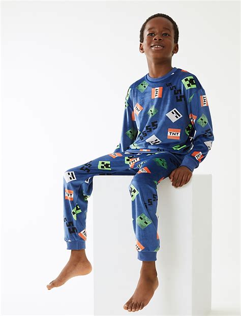 Buy Minecraft™ Velour Pyjamas at Marks & Spencer