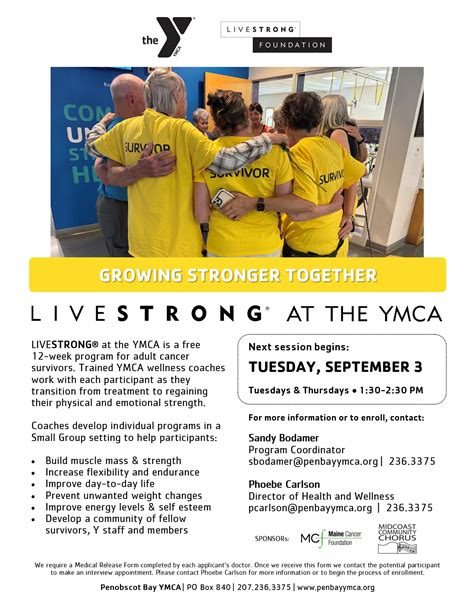 LIVESTRONG at the YMCA Program - Penobscot Bay YMCA