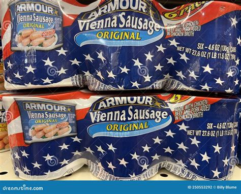 Retail Store Patriotic Armor Vienna Sausage Front View Editorial ...