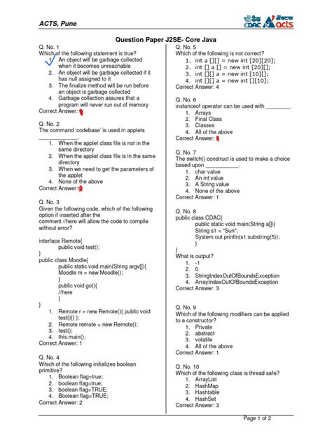 Image result for Java Core Paper Important Question