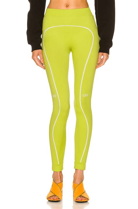 OFF-WHITE Athleisure Off Stamp Seamless Legging in Yellow Fluorescent ...