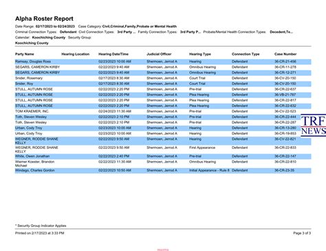 Koochiching Court Calendar - Printable Calendars AT A GLANCE