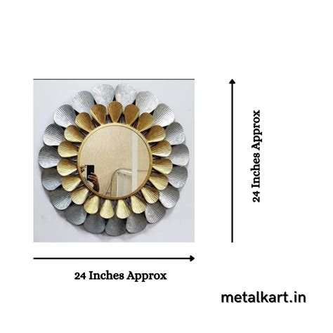 Petal Circular Mirror (24 Inches Dia onwards ) - Punam Metalcrafts