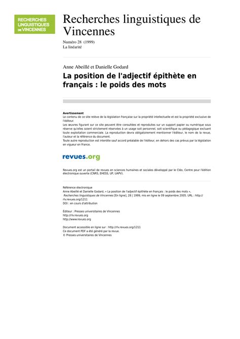 Image result for L'Adjectif Epithete