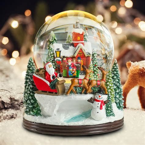 Amazon.com: Vipush Christmas Snow Globe - 7 Inch Musical Snow Globe ...