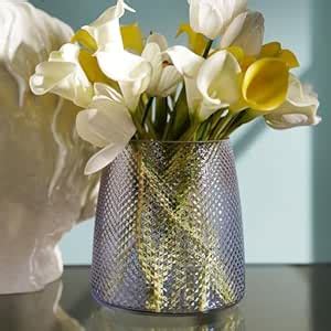 Pure Home + Living Purple and Pink Ombre Textured Glass Vase - Large ...