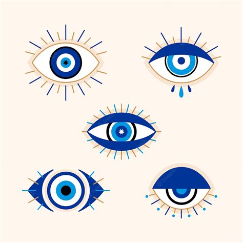 Free Vector | Evil eye symbol set in 2024 | Evil eye art, Evil eye design, Eye symbol