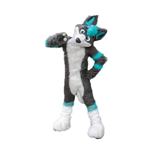 Furrywu Studioanime Grey Husky Dog Fox Fursuit Teen Costumes Child ...