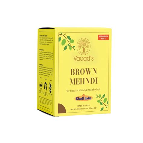 VAGAD'S Herbal Brown Mehndi for Hair, 100g | Henna with Amla, Shikakai ...
