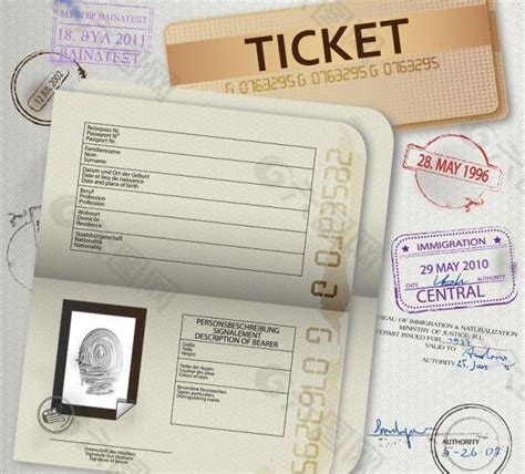 护照模板素材图片免费下载-千库网