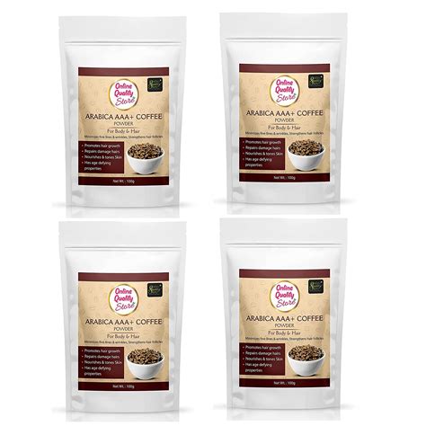 Buy Online Quality Store Arabica A+++ Raw Coffee Powder Body Scrub, 400 ...