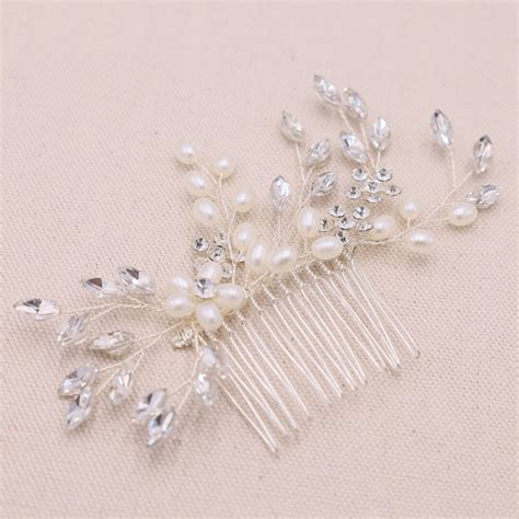 Modern Simple Bridal Hair Comb, Wedding Hair Comb With Pearls, Bridal ...