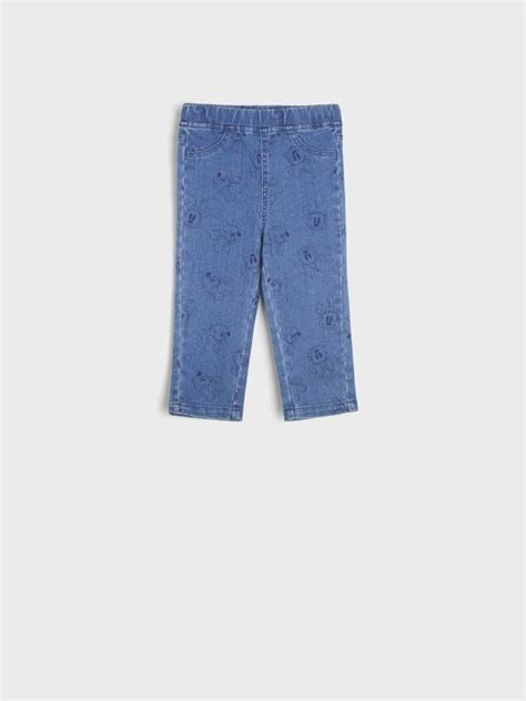 Colanți din denim Minnie Mouse Culoare albastru - SINSAY - 5395Z-55J