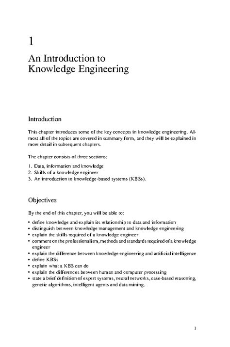 KE-1: Intro to Knowledge Engineering Concepts and Skills Overview - Studocu