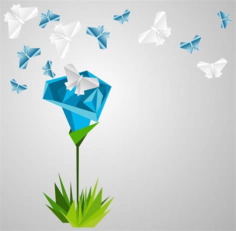 Rose aus Papier | Premium Vektor