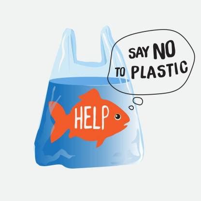 say no to plastic |save environment|NO plastic|save earth|size:12x18 ...