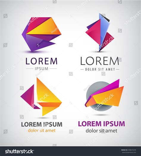 Origami Design Elements Vector Stock Vector Origami Vector Vector Art