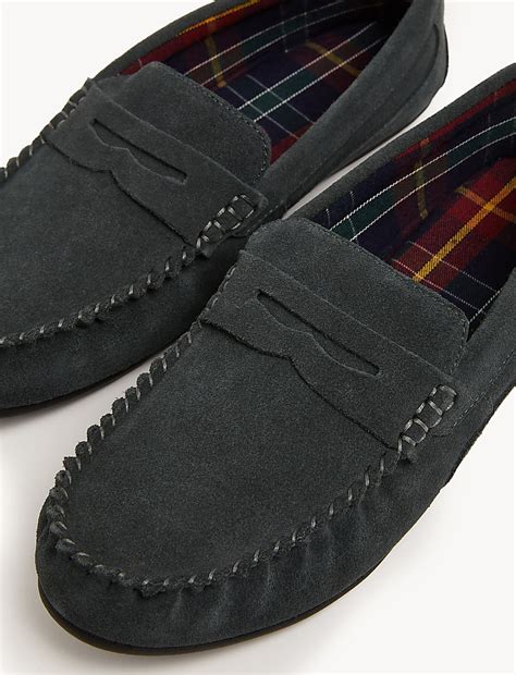 Buy Suede Moccasin Slippers at Marks & Spencer
