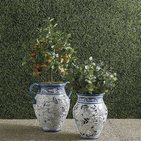 Ines Floral Handpainted Urns | Frontgate