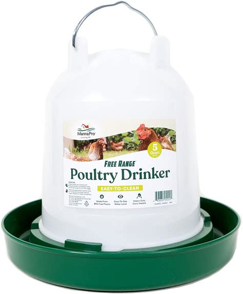 Chicken Feeder and Waterer Set 20 Pound/2.6 Gallon Automatic Weather ...