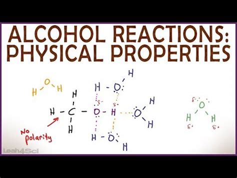 Physical Properties of Alcohol: Hydrogen Bonding; Solubility and ...