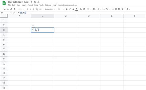 How to Do Divide in Excel 的图像结果