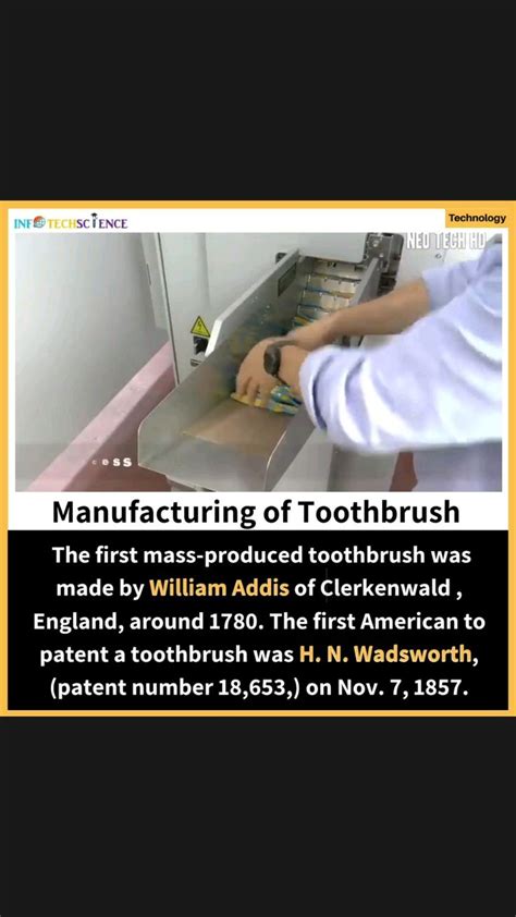 Toothbrush Manufacturing Process 🪥 | Brushing teeth, Manufacturing, The ...