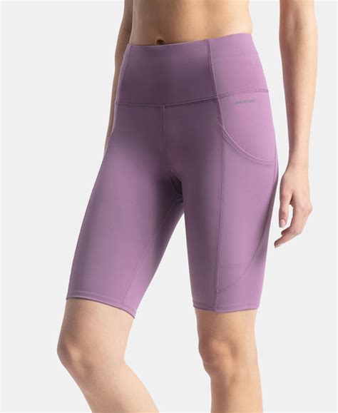 Buy Microfiber Elastane Stretch Slim Fit Shorts with Side Pockets ...