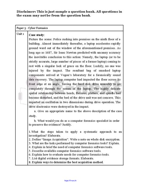 CF IMP QB: Cyber Forensics Unit 1 & 2 Question Bank - Studocu