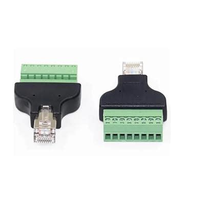 ZHENGPEG 2PCS RJ45 Male to Screw Terminal 8-Pin Connector India | Ubuy