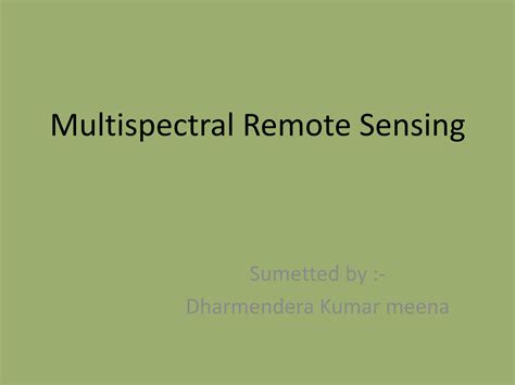 Image result for Multispectral Remote Sensing