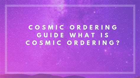 Image result for How to Do Cosmic Ordering