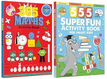555 SUPER FUN Activity Book for Smart Kids & 365 Maths Activity Book ...