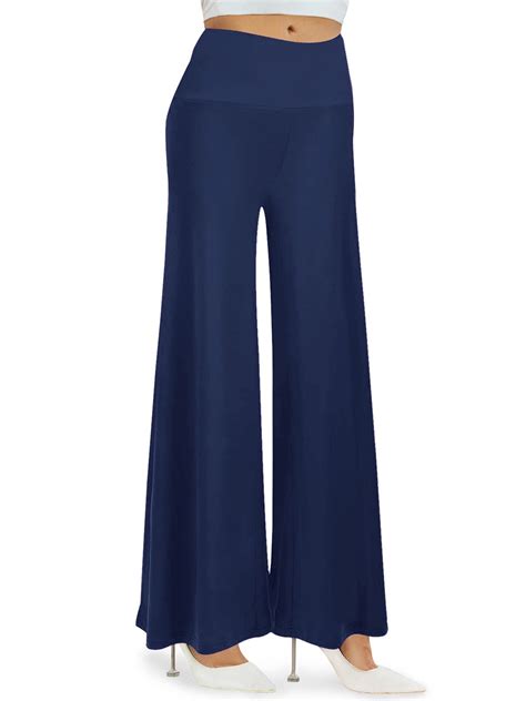 TEMOFON Womens Casual Pants Stretchy Wide Leg Lounge Dress Pants Comfy ...