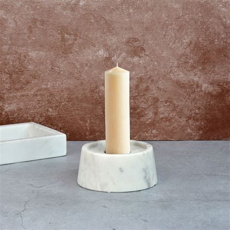 Marble Candle Holder | Home Decor by The Mohraj – Brown Living™